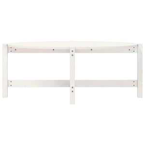 Weißer Couchtisch Kiefer Massivholz 118x63 cm