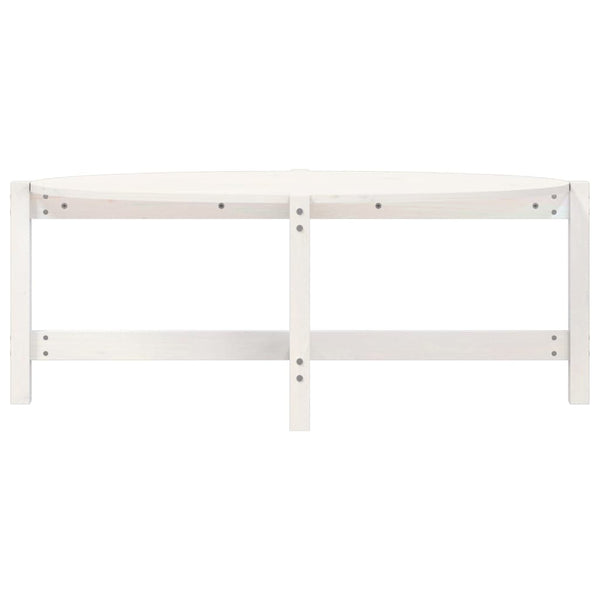 Weißer Couchtisch Kiefer Massivholz 118x63 cm