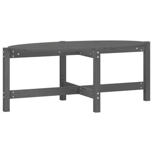 Grauer Couchtisch 118x63cm Kiefer Massivholz
