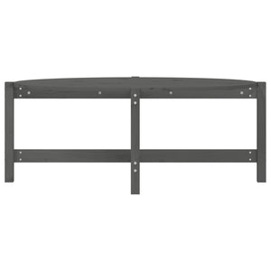 Grauer Couchtisch 118x63cm Kiefer Massivholz