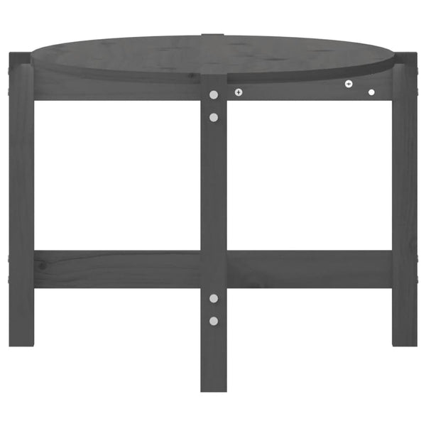 Grauer Couchtisch 118x63cm Kiefer Massivholz