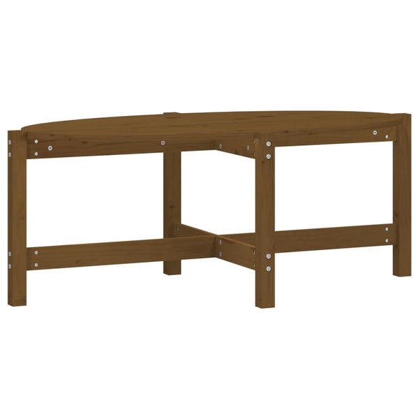 Honigbrauner Couchtisch Kiefer Massivholz 118 cm
