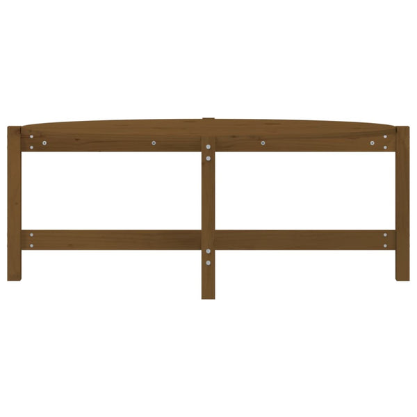 Honigbrauner Couchtisch Kiefer Massivholz 118 cm