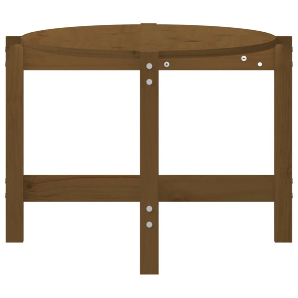 Honigbrauner Couchtisch Kiefer Massivholz 118 cm