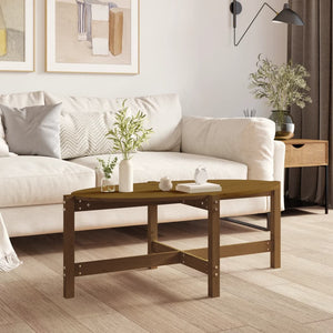 Honigbrauner Couchtisch Kiefer Massivholz 118 cm