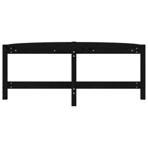 Schwarzer Couchtisch Kiefer Massivholz 118 cm