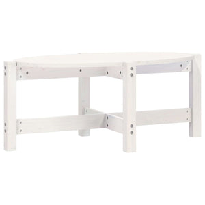 Weißer Couchtisch Kiefer Massivholz 87x48 cm