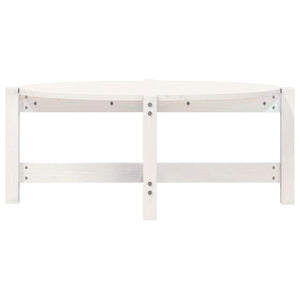 Weißer Couchtisch Kiefer Massivholz 87x48 cm