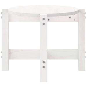 Weißer Couchtisch Kiefer Massivholz 87x48 cm
