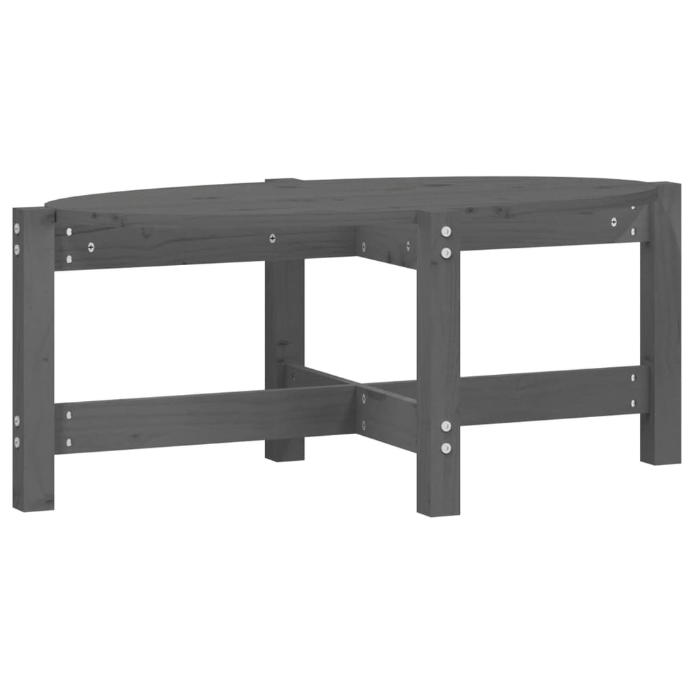 vidaXL Coffee Table Grey 87x48x35 cm Solid Pine Wood