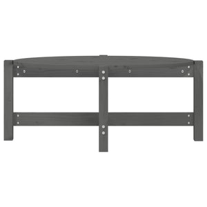 Grauer Couchtisch Kiefer Massivholz 87x48 cm
