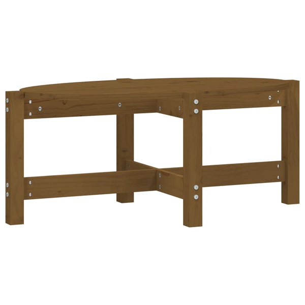 Honigbrauner Couchtisch Kiefer Massivholz 87x48 cm