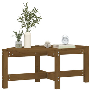 Honigbrauner Couchtisch Kiefer Massivholz 87x48 cm