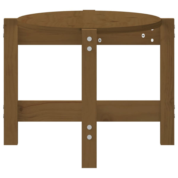 Honigbrauner Couchtisch Kiefer Massivholz 87x48 cm