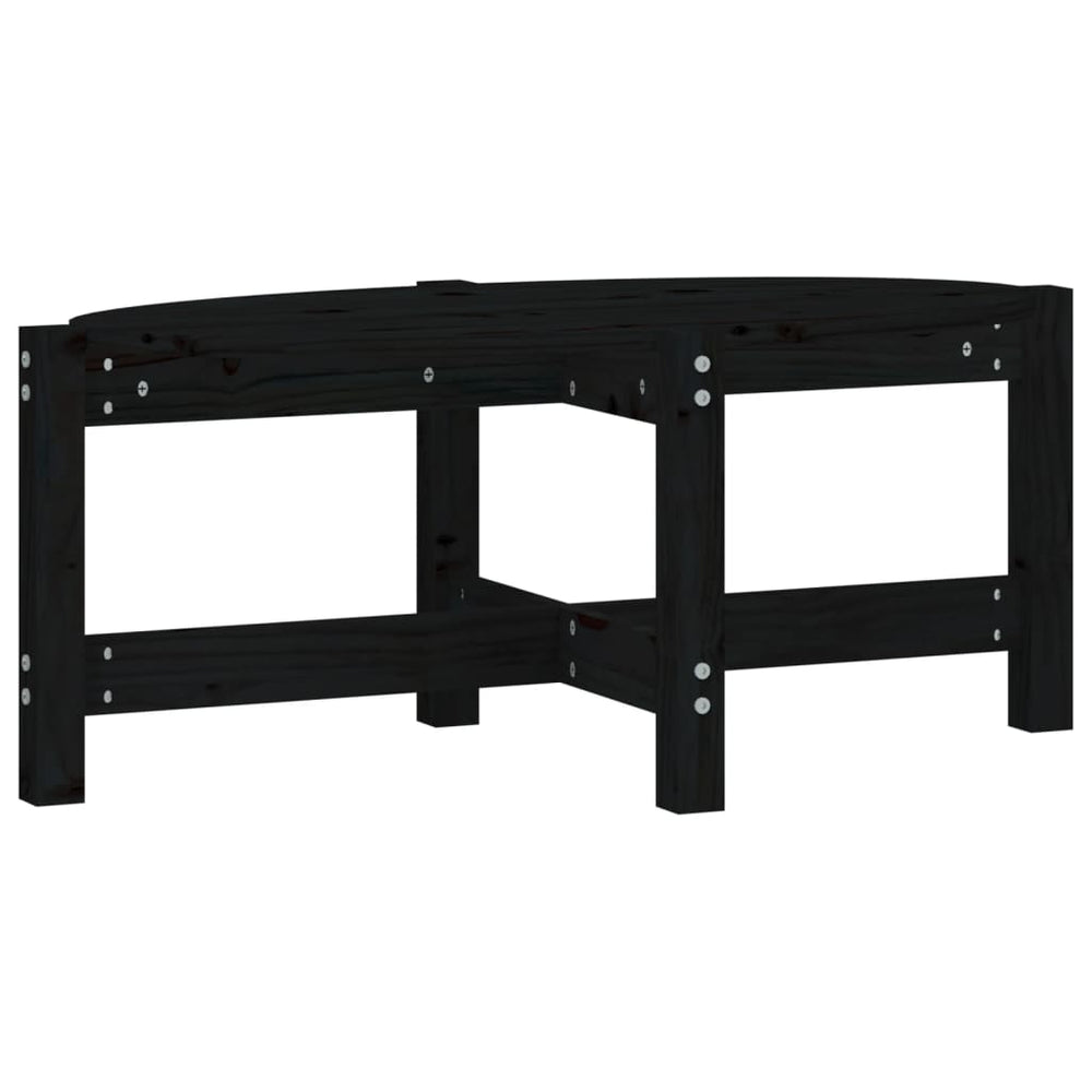 vidaXL Coffee Table Black 87x48x35 cm Solid Pine Wood