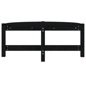 Schwarzer Couchtisch Kiefer Massivholz 87x48 cm