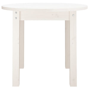 Weißer Couchtisch Kiefer Massivholz Ø 55cm