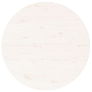 Weißer Couchtisch Kiefer Massivholz Ø 55cm