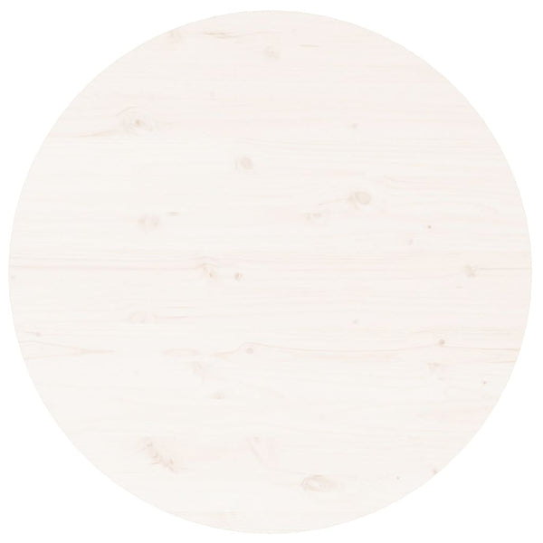 Weißer Couchtisch Kiefer Massivholz Ø 55cm