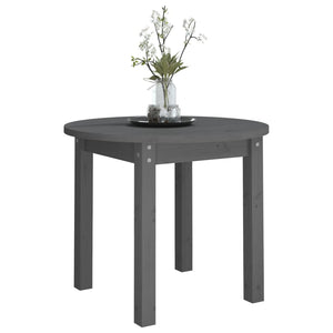 Grauer Couchtisch Ø 55cm Kiefer Massivholz