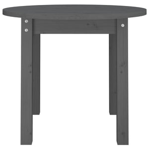 Grauer Couchtisch Ø 55cm Kiefer Massivholz