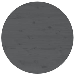 Grauer Couchtisch Ø 55cm Kiefer Massivholz