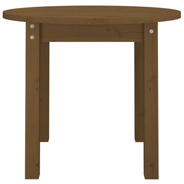 Couchtisch Honigbraun Massivholz Kiefer Ø 55cm