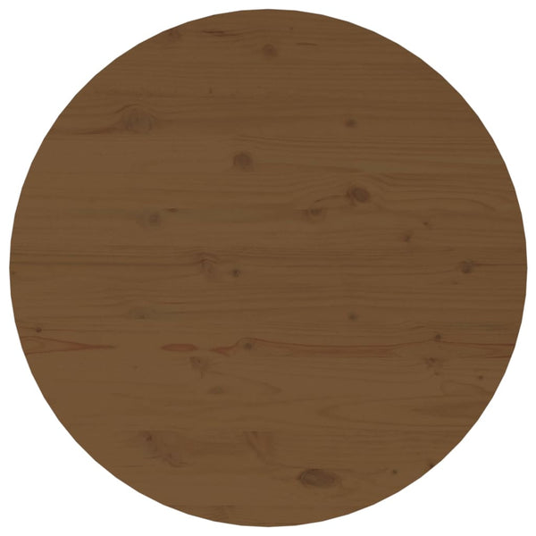 Couchtisch Honigbraun Massivholz Kiefer Ø 55cm