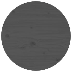 Grauer Couchtisch Kiefer Massivholz Ø 45cm