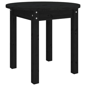 Schwarzer Couchtisch Kiefer Massivholz Ø45cm