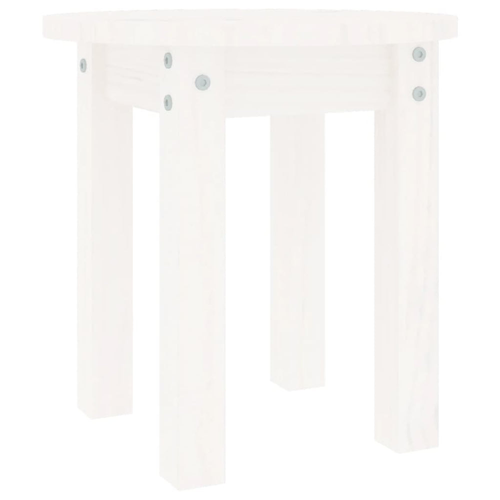 Weißer Couchtisch Kiefer Massivholz Ø 35cm