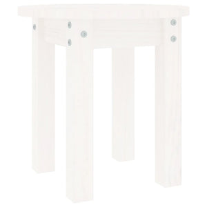 vidaXL Table basse blanc Ø 35x35 cm Pin massif