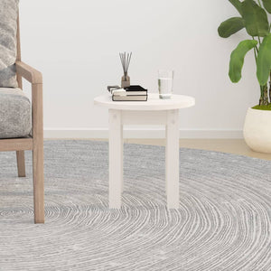 vidaXL Table basse blanc Ø 35x35 cm Pin massif