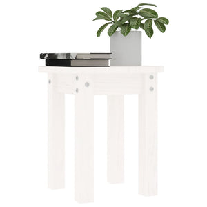 vidaXL Table basse blanc Ø 35x35 cm Pin massif