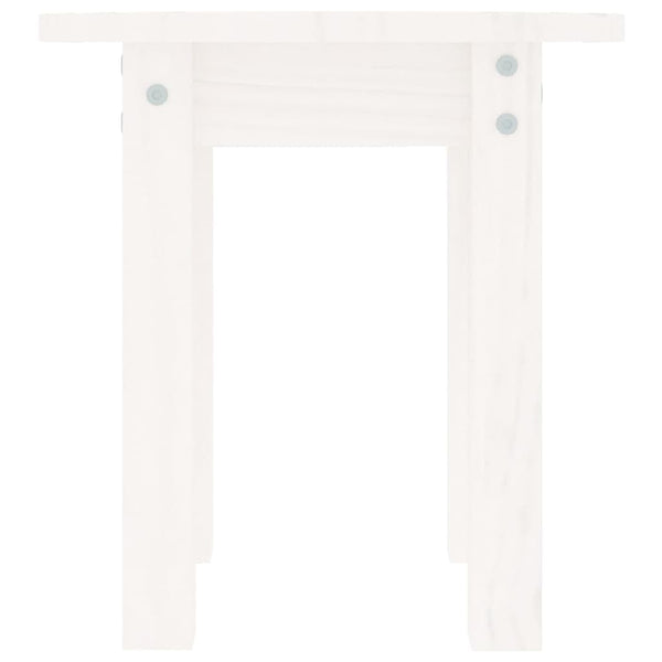 vidaXL Table basse blanc Ø 35x35 cm Pin massif