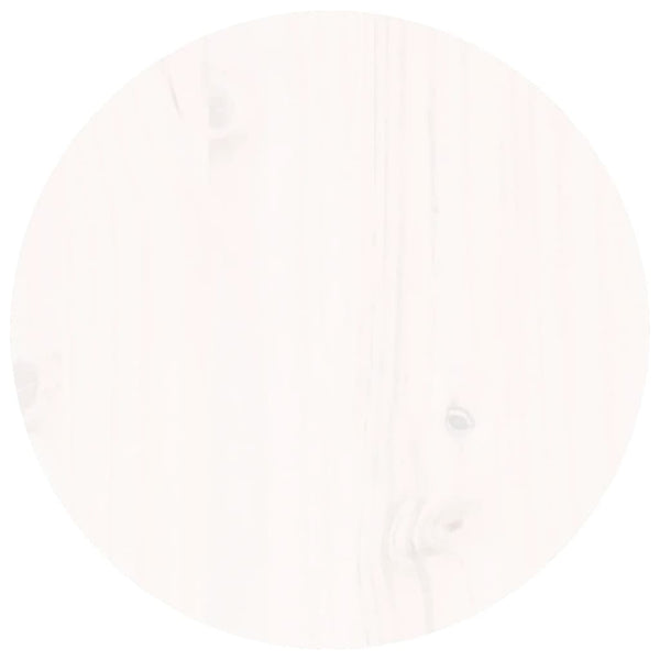 vidaXL Table basse blanc Ø 35x35 cm Pin massif