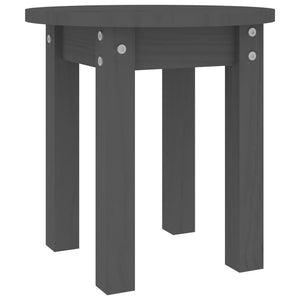 Grauer Couchtisch Kiefer Massivholz Ø35cm