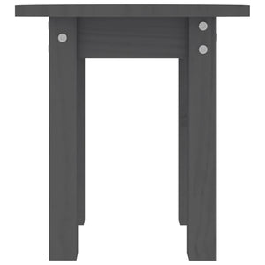 Grauer Couchtisch Kiefer Massivholz Ø35cm