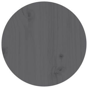 Grauer Couchtisch Kiefer Massivholz Ø35cm