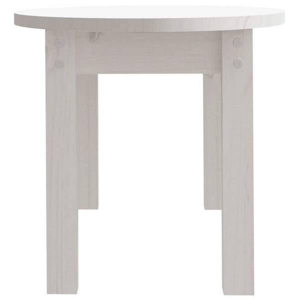 vidaXL Table basse blanche 80x40x35 cm Bois de pin massif