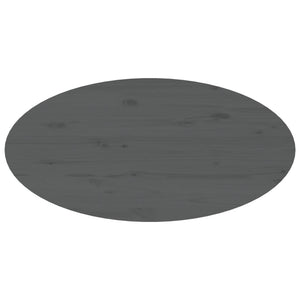 Grauer Couchtisch Kiefer Massivholz 80x40 cm