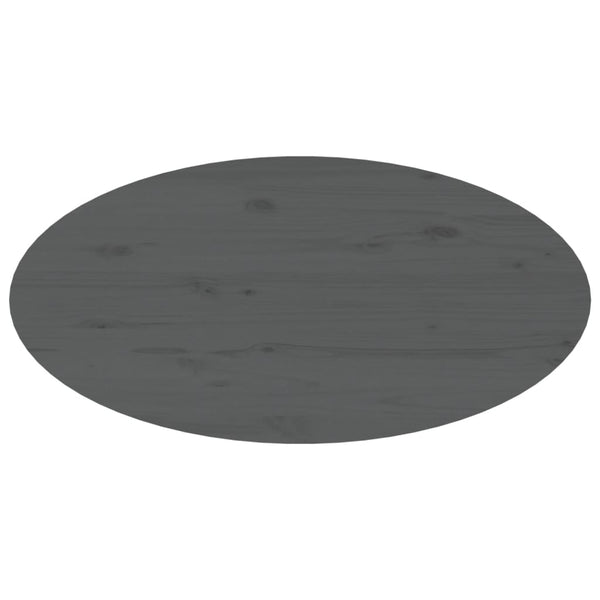 Grauer Couchtisch Kiefer Massivholz 80x40 cm