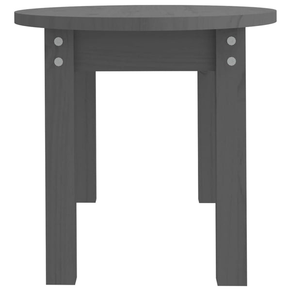 Grauer Couchtisch Kiefer Massivholz 80x40 cm