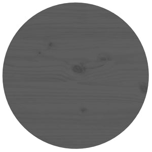 Grauer Couchtisch Kiefer Massivholz Ø 55cm