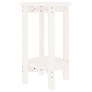 Weißer Couchtisch Kiefer Massivholz Ø 40x60 cm
