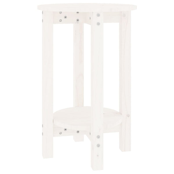Weißer Couchtisch Kiefer Massivholz Ø 40x60 cm
