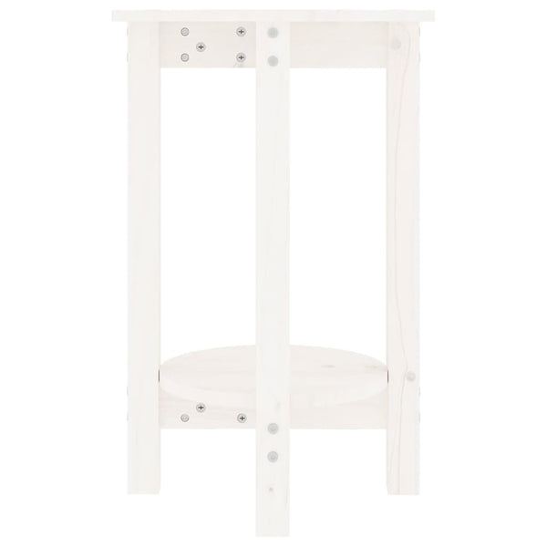 Weißer Couchtisch Kiefer Massivholz Ø 40x60 cm
