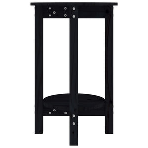 Schwarzer Couchtisch Kiefer Massivholz Ø 40x60 cm