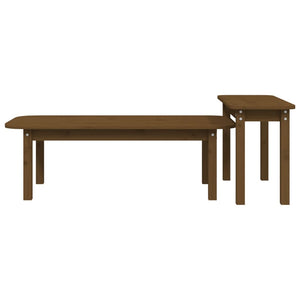 2-teiliges Couchtisch-Set, Honigbraun, Kiefer