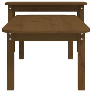 2-teiliges Couchtisch-Set, Honigbraun, Kiefer